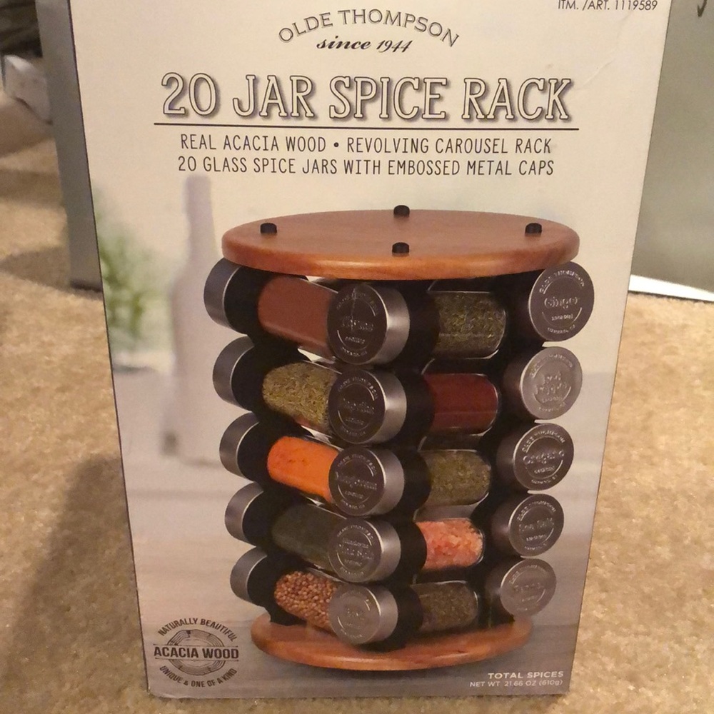 Glass Spice rack NWT